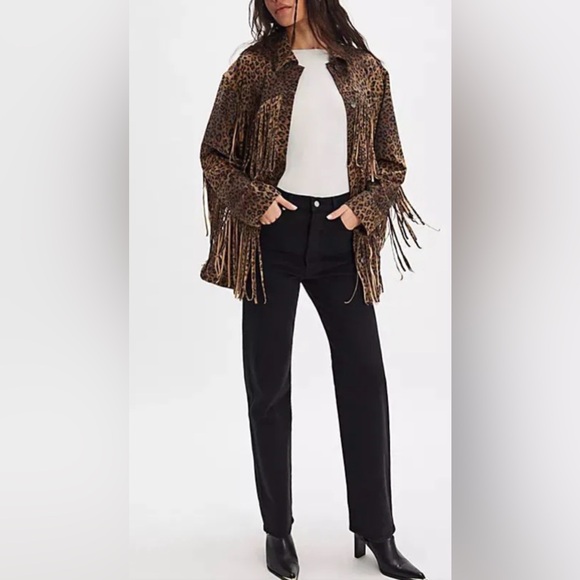 Free People Fringe Out Animal Print Jacket Size Small We The Free - Picture 3 of 14